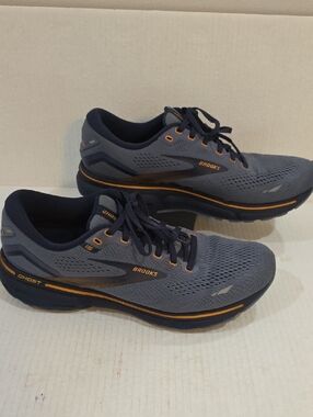 Brooks Ghost 15 Men’s Running Shoes - Blue with Orange Accents Size 10